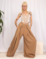 Oversized fluid wide leg trousers