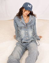 Washed NY cotton baseball cap