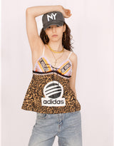 Vintage customized Adidas upcycled patch lace top