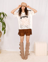 Lace sporty Y2K T-shirt