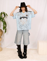Lace sporty Y2K T-shirt