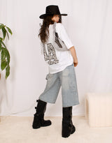 Oversized LA leopard graphic T-shirt