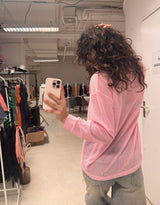 Mesh oversized longsleeve top