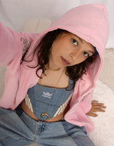 Rhinestone zip hoodie