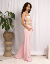 Wide leg rhinestone sweatpants