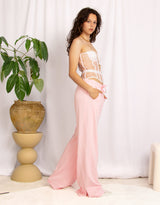 Wide leg rhinestone sweatpants