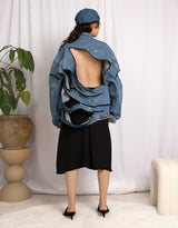 Vintage customized upcycled Levi's zip denim jacket