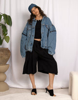 Vintage customized upcycled Levi's zip denim jacket