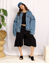 Vintage customized upcycled Levi's zip denim jacket