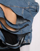 Vintage customized upcycled Levi's zip denim jacket