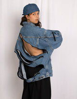 Vintage customized upcycled Levi's zip denim jacket