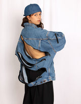Vintage customized upcycled Levi's zip denim jacket