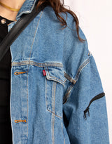 Vintage customized upcycled Levi's zip denim jacket