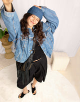 Vintage customized upcycled Levi's zip denim jacket
