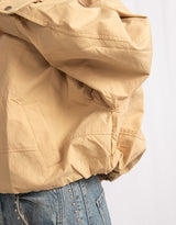 Cropped oversized bomber jacket