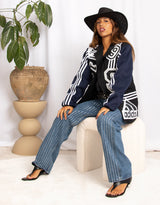 Vintage customized sports blazer with logo patches