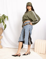 Vintage customized zipper shorts