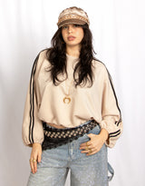 Striped balloon sweater