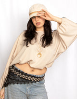 Chain and rhinestones sailor cap