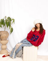 Oversized varsity 89 sweatshirt