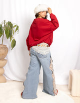 Oversized varsity 89 sweatshirt