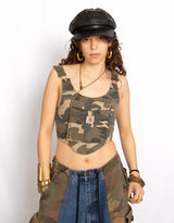 Vegan leather small stars cap
