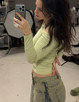 Contrasting side detail baggy jeans