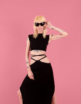 Open back sleeveless crop top