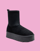 Medium platform cozy boots
