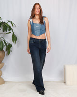 Gradient glitter jeans