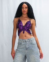 Butterfly sequin top