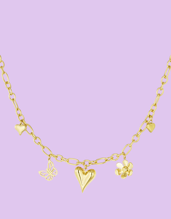 Playful charms necklace