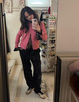 Round neck button up cardigan