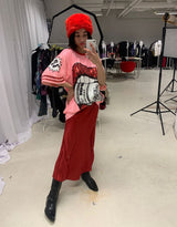 Sequin money mouth T-shirt dress I