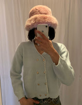 Soft faux furry buckethat