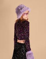 Sparkly turtle neck long sleeve top