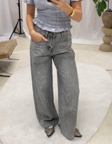 Sparkly wide leg jeans