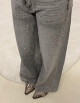 Sparkly wide leg jeans