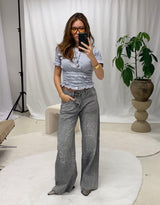 Sparkly wide leg jeans
