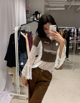 Sporty winnersqud crop top