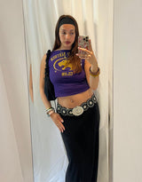 Vintage customized boat neck top