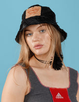 Vintage customized Levi's denim patches bucket hat