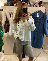 Vintage customized Ralph Lauren back tie long sleeve blouse