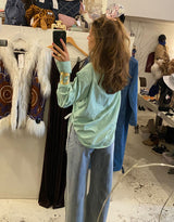 Vintage customized Ralph Lauren front ruched blouse