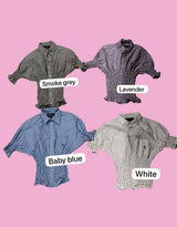 Vintage customized Ralph Lauren short sleeve smocked blouse