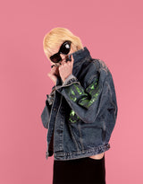 Vintage customized metallic Levi’s jacket