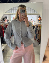 Vintage customized Ralph Lauren back tie long sleeve blouse