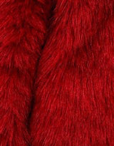 Big collar faux fur coat