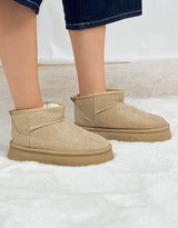 Sparkly platform ankle boots