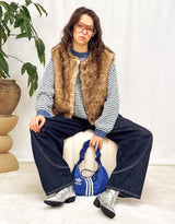 Hairy cropped waistcoat